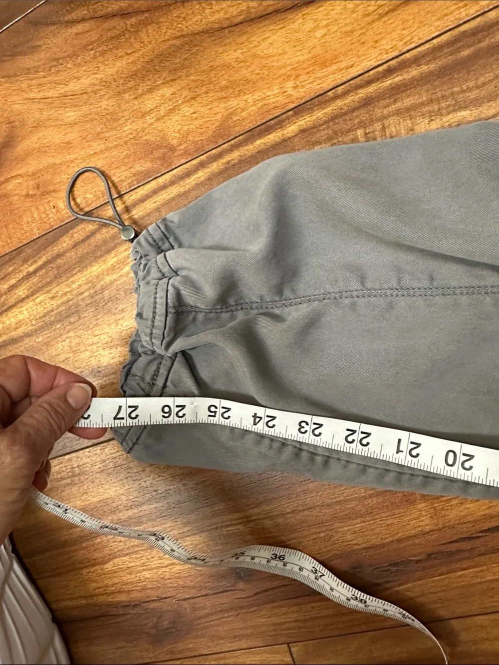 Nicole Miller Gray Drawstring Pants large